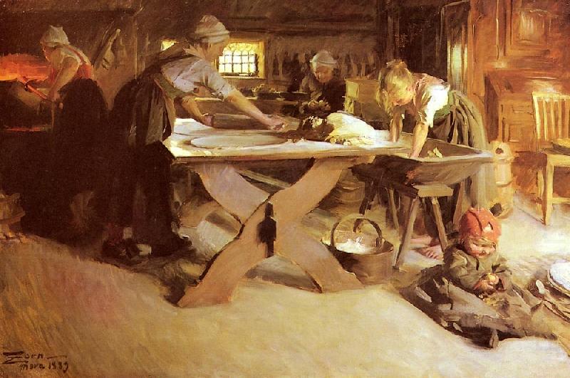 Anders Zorn Bread Baking china oil painting image